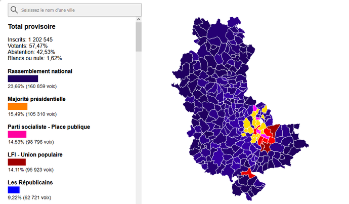 Élections européennes dans le Rhône : les résultats dans votre commune