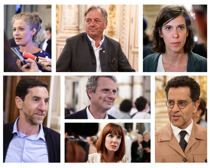 Trombinoscope des députés élus dans le Rhône aux législatives 2024. ©Montage Rue89Lyon, photos Houcine Haddouche