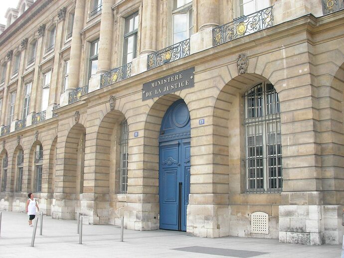 Ministère de la Justice Place Vendôme, où se situe la direction de la protection judiciaire des mineurs